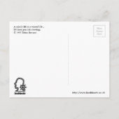 Ein heiliges Leben ist eine Verschwendung Postkarte (Rückseite)