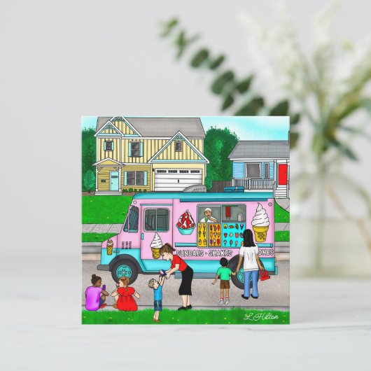 Ein heißer Sommertag | Eine Illustration (Stehend Vorderseite)