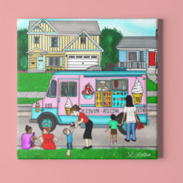 Ein heißer Sommertag | Eine Illustration Fotodruck