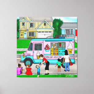 Ein heißer Sommertag Eine Illustration Leinwanddruck