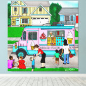 Ein heißer Sommertag | Eine Illustration Leinwanddruck (Insitu (Holzboden))