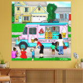 Ein heißer Sommertag | Eine Illustration Leinwanddruck (Insitu (Wohnzimmer))