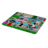 Ein heißer Sommertag | Eine Illustration Schneidebrett (Ecke)