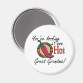 Ein heißes großes Oma Magnet (Vorderseite/Rückseite)