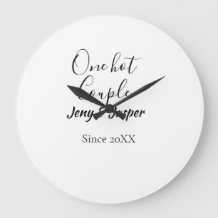 Ein heißes Paar fügt Namen seit 20XX Jahr Datum hi Große Wanduhr