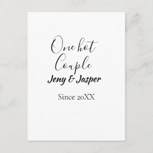 Ein heißes Paar fügt Namen seit 20XX Jahr Datum hi Postkarte