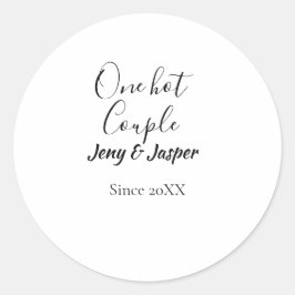 Ein heißes Paar fügt Namen seit 20XX-Jahresdatum h Runder Aufkleber