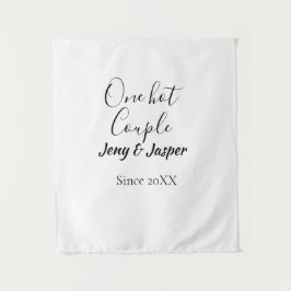 Ein heißes Paar fügt Namen seit 20XX-Jahresdatum h Wandteppich