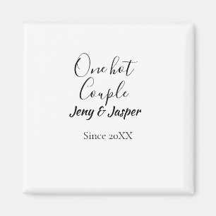 Ein heißes Paar fügt Namen seit dem Jahr 20XX Datu Magnet
