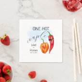 Ein heißes Paar heiße Paprika Hochzeit Serviette (Beispiel)