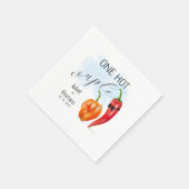 Ein heißes Paar heiße Paprika Hochzeit Serviette (Ecke)