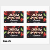 Ein heißes und scharfes Paar Hochzeit, kundenspezi Rechteckiger Aufkleber (Blatt)