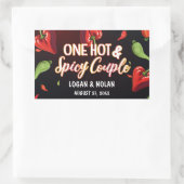 Ein heißes und scharfes Paar Hochzeit, kundenspezi Rechteckiger Aufkleber (Tasche)