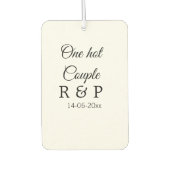 Ein heißes Zusatzpaar Name Anfangsbuchstabe Textda Autolufterfrischer (Vorderseite)