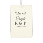 Ein heißes Zusatzpaar Name Anfangsbuchstabe Textda Autolufterfrischer (Rückseite)