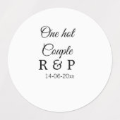 Ein heißes Zusatzpaar Name Anfangsbuchstabe Textda Etiketten (Design 1)