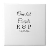 Ein heißes Zusatzpaar Name Anfangsbuchstabe Textda Fliese (Vorderseite)