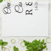 Ein heißes Zusatzpaar Name Anfangsbuchstabe Textda Geschirrtuch (Gefaltet)