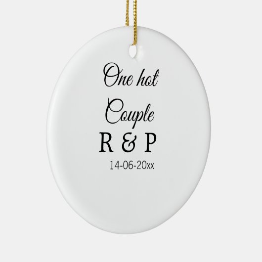 Ein heißes Zusatzpaar Name Anfangsbuchstabe Textda Keramik Ornament (Rechts)