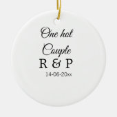 Ein heißes Zusatzpaar Name Anfangsbuchstabe Textda Keramik Ornament (Vorne)