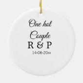 Ein heißes Zusatzpaar Name Anfangsbuchstabe Textda Keramik Ornament (Hinten)