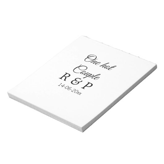 Ein heißes Zusatzpaar Name Anfangsbuchstabe Textda Notizblock (Rotiert)