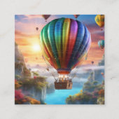 Ein Heißluftballon aus transparentem Krustentier Quadratische Visitenkarte (Vorderseite)