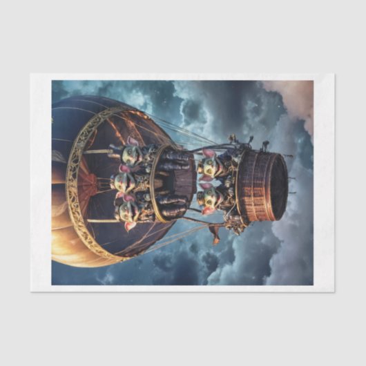 Ein Heißluftballon voller schelender Goblins - Seidenpapier (Vorderseite)