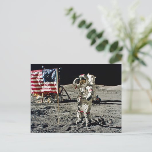 Ein Held aus Apollo 17 Postkarte (Stehend Vorderseite)