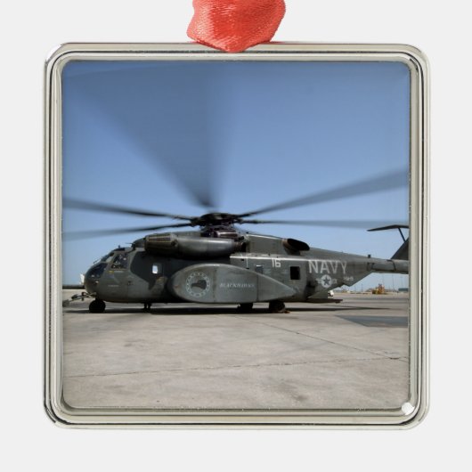 Ein Helikopter für den Drachenflieger MH-53E Silbernes Ornament (Vorne)