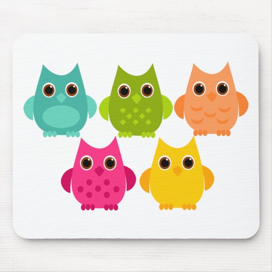 Ein heller Haufen Eulen Mousepad (Vorne)