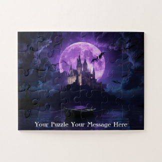 Ein heller Vollmond der Fledermäuse Puzzle