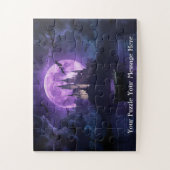 Ein heller Vollmond der Fledermäuse Puzzle (Vertikal)