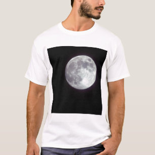 Ein heller Vollmond in einem schwarzen Nachthimmel T-Shirt