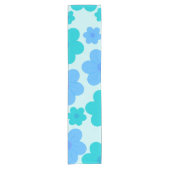 Ein helles Himmel-Kühles-Blumen-Design Kurzer Tischläufer (Vorderseite)