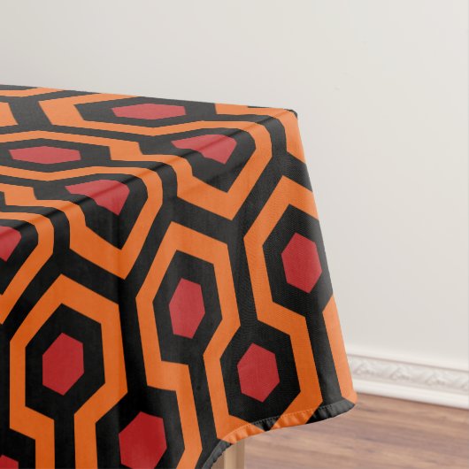 Ein helles, ikonisches Hotelteppichmuster Tischdecke (Beispiel)