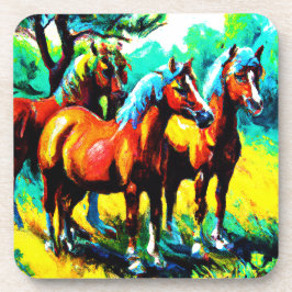 Ein helles und fröhliches Pferd Art Piece. Jetzt k Getränkeuntersetzer