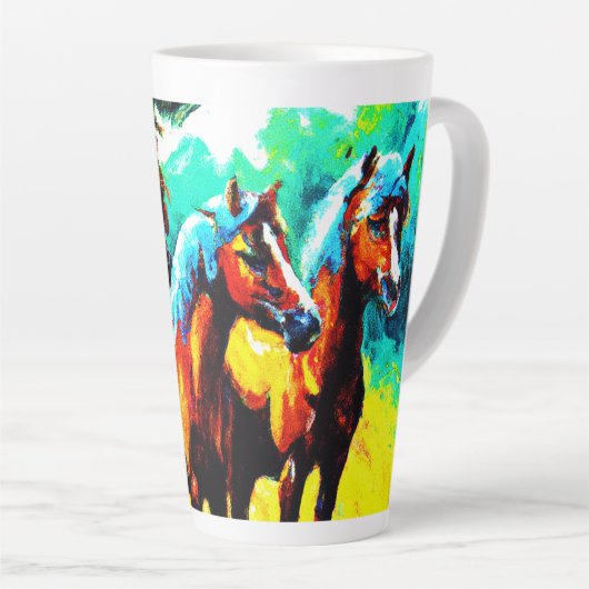 Ein helles und fröhliches Pferd Art Piece. Jetzt k Milchtasse (Rechte Ecke)