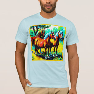 Ein helles und fröhliches Pferd Art Piece. Jetzt k T-Shirt