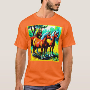 Ein helles und fröhliches Pferd Art Piece. Jetzt k T-Shirt