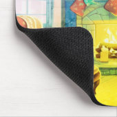 Ein hellgrünes, fröhliches Weihnachts-Cushiony-Lap Mousepad (Ecke)