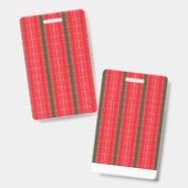 Ein hellroter Apfel sitzt auf einer schlichten, we Ausweis (Vorder- & Rückseite)