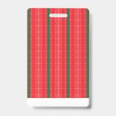 Ein hellroter Apfel sitzt auf einer schlichten, we Ausweis (Rückseite)