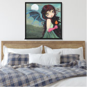 Ein Herbstleaf Little Vampire Canvas Print Leinwanddruck (Insitu (Schlafzimmer))