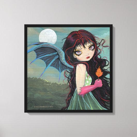 Ein Herbstleaf Little Vampire Canvas Print Leinwanddruck (Vorderseite)