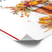 Ein herbstliches Bitte-Schuhe-Ausziehen-Schild Poster (Ecke)
