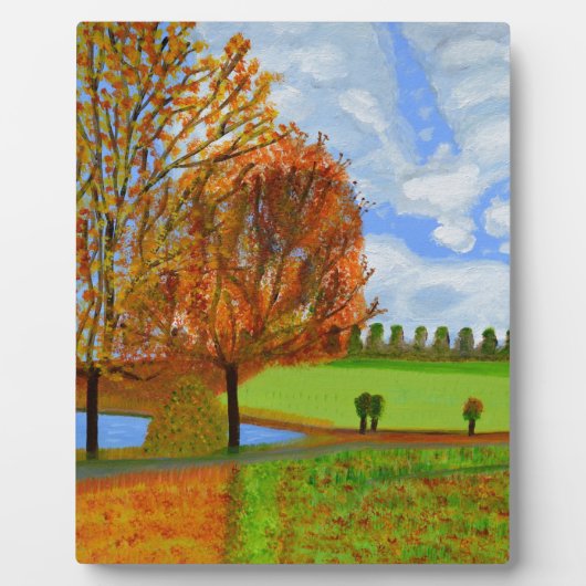 Ein Herbstspaziergang Fotoplatte (Vorderseite)