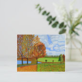 Ein Herbstspaziergang Postkarte (Stehend Vorderseite)