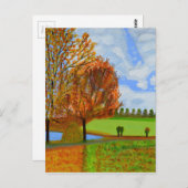 Ein Herbstspaziergang Postkarte (Vorne/Hinten)