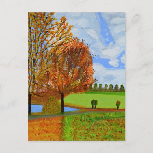 Ein Herbstspaziergang Postkarte (Vorderseite)